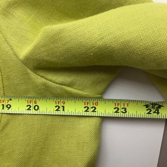 Talbots Large Jacket Blazer Lime Green Chartreuse Pure Irish Linen Old Money - Picture 4 of 11